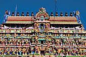 The great Chola temples of Tamil Nadu - The Nataraja temple of Chidambaram. The great gopura of the west entrance.